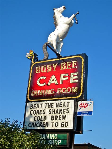 Busy Bee Cafe, Roundup, MT | Busy bee, Neon signs, Go game