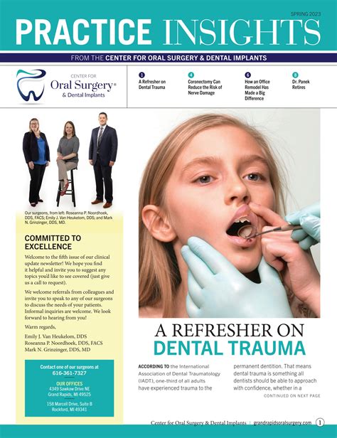 Center For Oral And Maxillofacial Surgery Newsletter Spring 2023 By