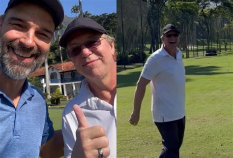 Tadeu Schmidt Mostra Dia De Golfe Boninho Primeira Vez Treinando