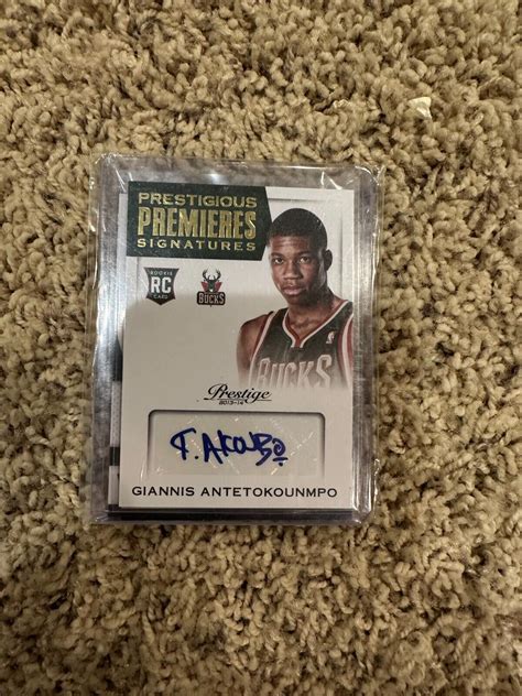 2013 14 Panini Prestige Prestigious Premieres Signatures 16 Giannis