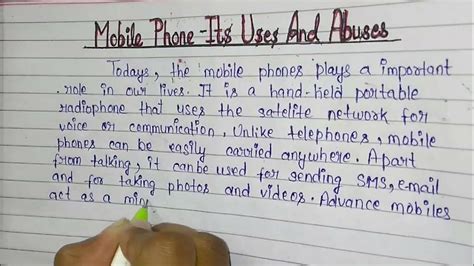 Uses And Abuses Of Mobile Phone Essay Advantages And Disadvantages Of Mobile Paragraph In