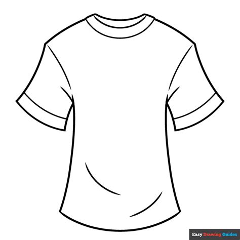 T Shirt Coloring Page Easy Drawing Guides