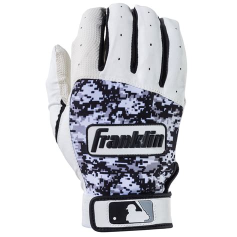 Franklin Digitek Batting Gloves Youth Grey White Black Size Medium Pair