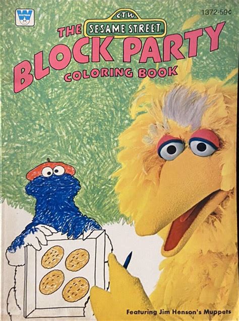 Sesame Street Block Party Coloring Books At Retro Reprints The Worlds Largest Coloring Book