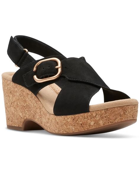 Clarks Women S Giselle Dove Wedge Sandals Coolsprings Galleria