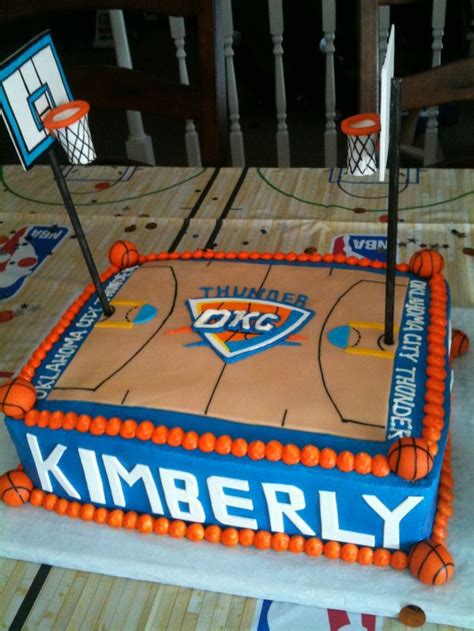 Okc Thunder Cake By Ashlee Trotter Basketball Cake Childrens