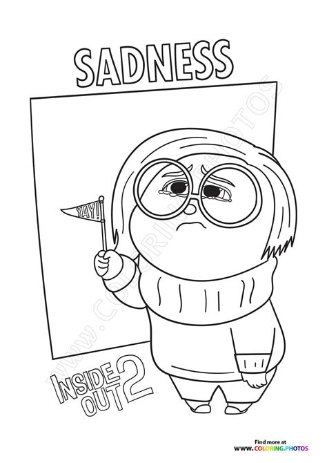 Sadness Inside Out 2 - Coloring Pages for kids