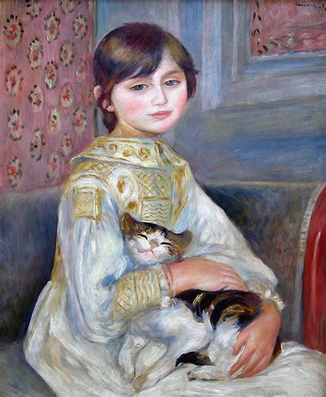 Pierre Auguste Renoir Lenfant Au Chat Mademoiselle Julie Manet