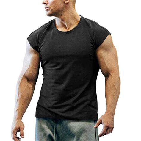 Herren Tank Top Muskel T Shirt Gym Bodybuilding Fitness Stringer Sport