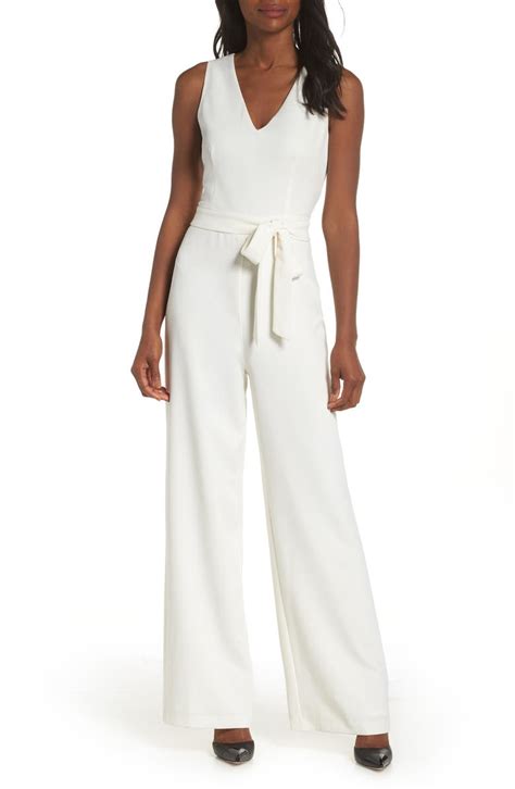 Vince Camuto Tie Front Wide Leg Jumpsuit Nordstrom