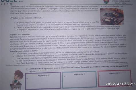 Elabora 3 Argumentos Sobre La Importancia Del Cuidado De Nuestra