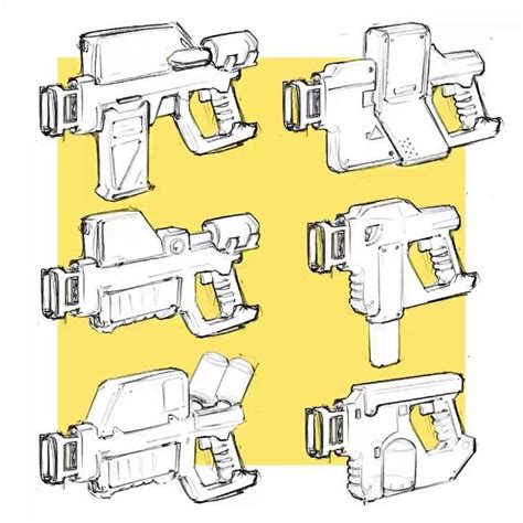 Guns Drawing Robots Drawing Drawings Stapler Design Nail Gun