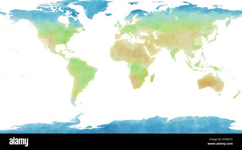 Mappa Mondo Disegnati A Mano Illustrata La Pennellata Mappa Geografica