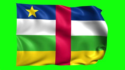 D Flag Animation Of Central African Republic Stock Video At