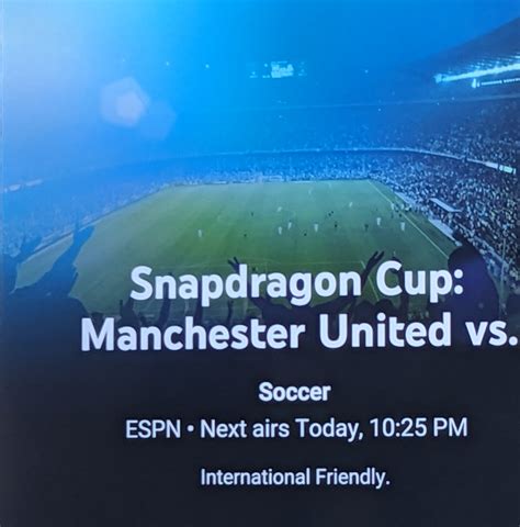 ESPN 1025pm est Snapdragon Cup: Manchester United vs. Wrexham : r/WrexhamAFC