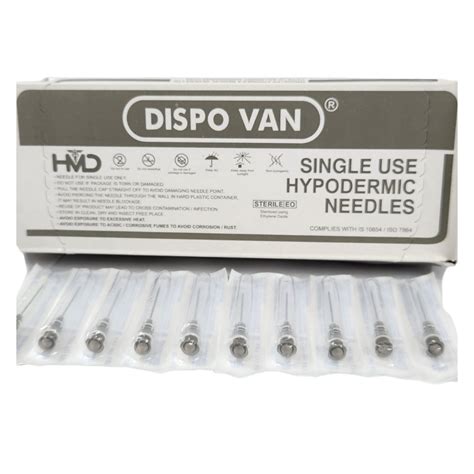 Dispo Van Hypodermic Needle G Inch Units Pack Surginatal