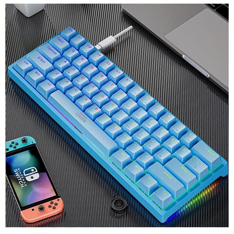 K Mini Gaming Mechanical Keyboard Keys Rgb Hotswap Type C Wired