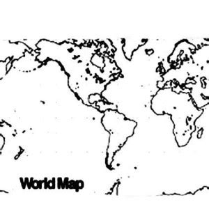 World Map Outline Coloring Page : Kids Play Color