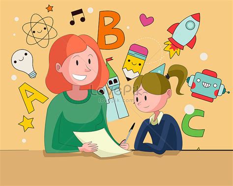 Educación De Padres E Hijos PSD ilustraciones imagenes descarga