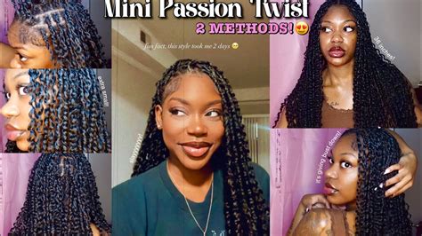 How To Extra Small Mini Passion Twist Hair Tutorial [2 Methods] Diy At