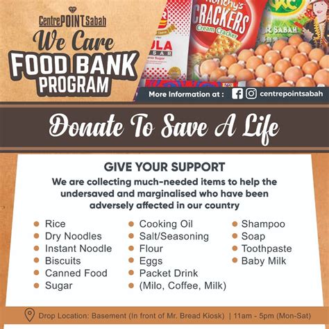 Food Bank Poster Centre Point Sabah