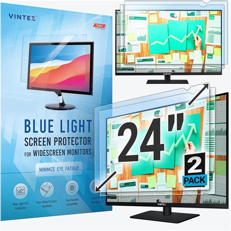 24 Inch Anti Glare Blue Light Blocking Screen Protector Panel For 169 Widescreen