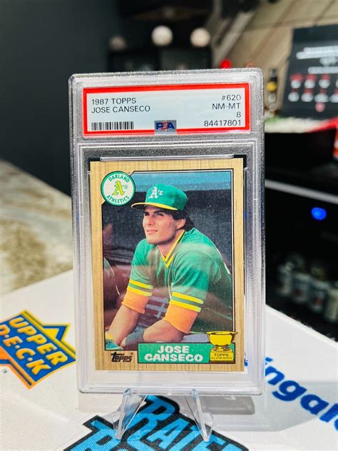 1987 Topps Jose Canseco 620 Rookie Cup PSA 8 Oakland Athletics EBay