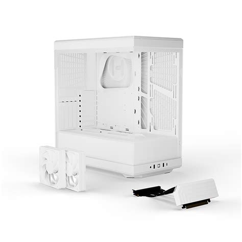 Hyte Y Atx Mid Tower Case With Pcie Riser Cable White White Cs