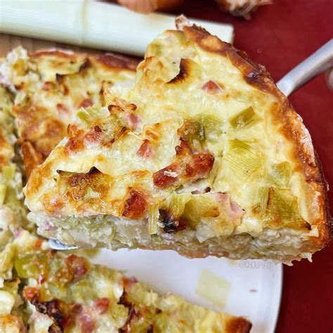 Quiche Aux Poireaux Et Au Jambon Light Sainplement Healthy