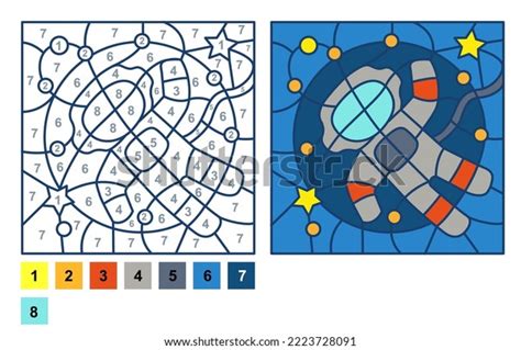 Vector Coloring Page Puzzle Game Color Stock Vector (Royalty Free ...