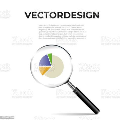 Bedrijfsanalyse Symbool Met Vergrootglaspictogram En Cirkeldiagram Audit Belasting Financiële