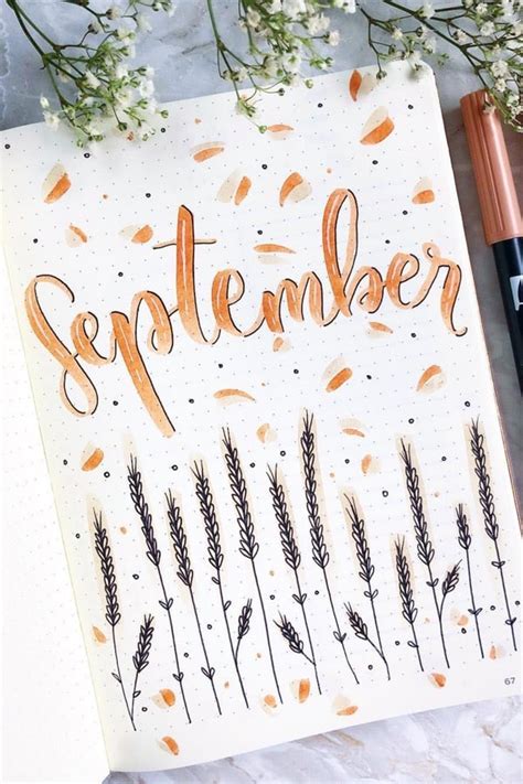 Beautiful Fall Autumn September Bullet Journal Cover Ideas The