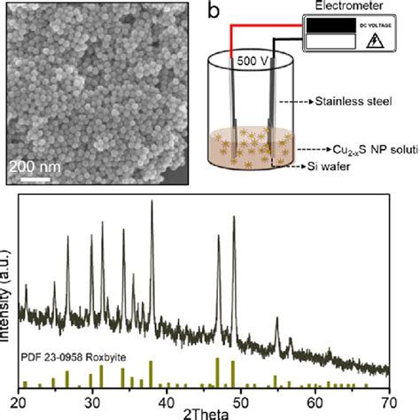 Characterization And Fabrication Of Cu 2−x S Nps A Sem Image Of Nps