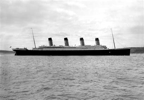 Rms Titanic Presents An Impressive Silhouette From The Starboard Side