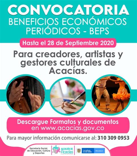 Convocatoria Para Beneficios Para Artistas Gestores Y Creadores