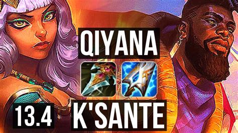 Qiyana Vs K Sante Mid Winrate Godlike Kr Challenger