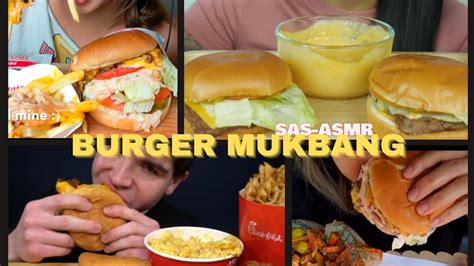 Eating Burger Mukbang 🍔 Asmr Compilation Videos New 2023 Fries 🍟 Best Sound Big Bites