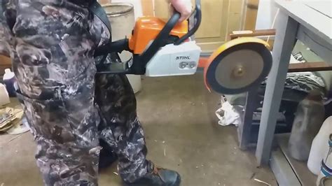 Насадка болгарка на бензопилу Штиль - YouTube
