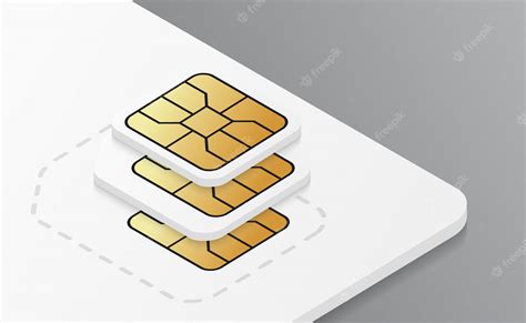 Макет мобильной пластиковой sim-карты. | Премиум векторы