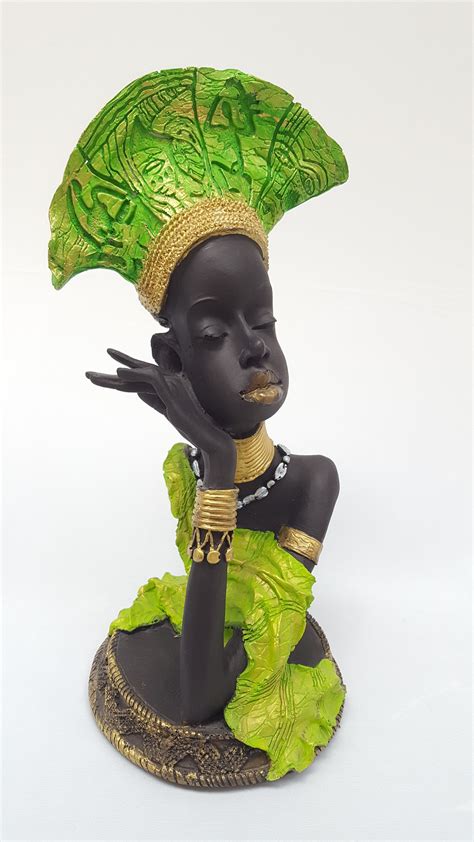 African Woman Statue Ornate Native Woman Local People Etsy