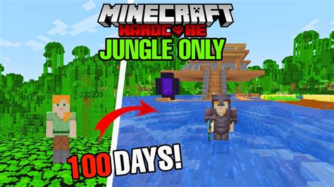 I Survived Days In Jungle Only World In Minecraft Hardcore Hindi