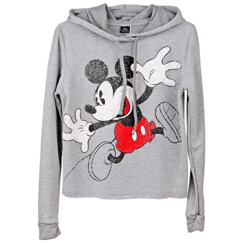 Disney Mickey Mouse Distressed Sketch Pullover Hoodie Large