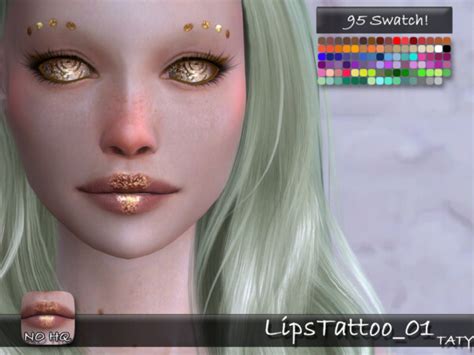 Lips Tattoo 01 by tatygagg from TSR • Sims 4 Downloads