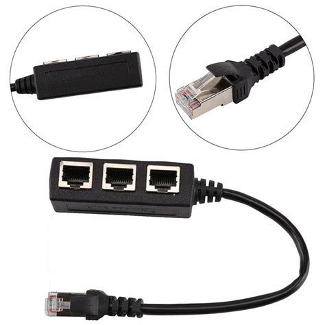 Rj45 Ethernetowy Rozdzielacz Kabla Sieciowego Lan 8836917572