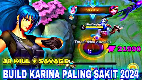 BUILD KARINA PALING SAKIT 2024 SAVAGE BUILD KARINA MOBILE LEGENDS