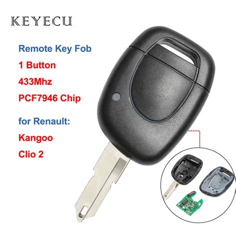 Keyecu Replacement Remote Car Key Fob 1 Button 433MHz With PCF7946 Chip