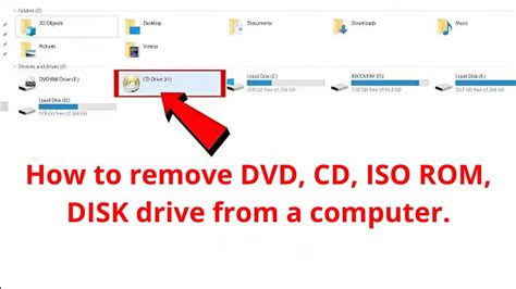 How To Remove Dvd Cd Iso Rom Disk Drive From A Computer Youtube