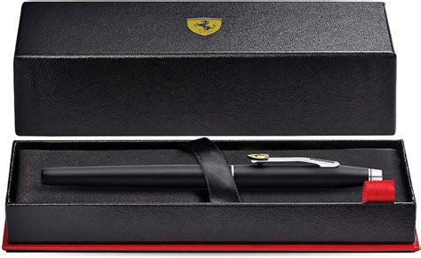 Cross Ferrari Classic Century Slim Fountain Pen Matt Black Ct Medium