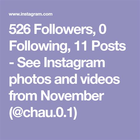 526 Followers 0 Following 11 Posts See Instagram Photos And Videos