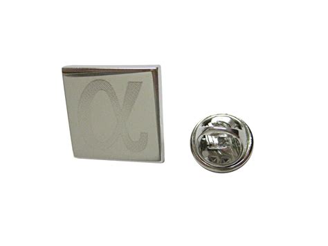 Silver Toned Etched Greek Letter Alpha Lapel Pin Lapel Pins Greek